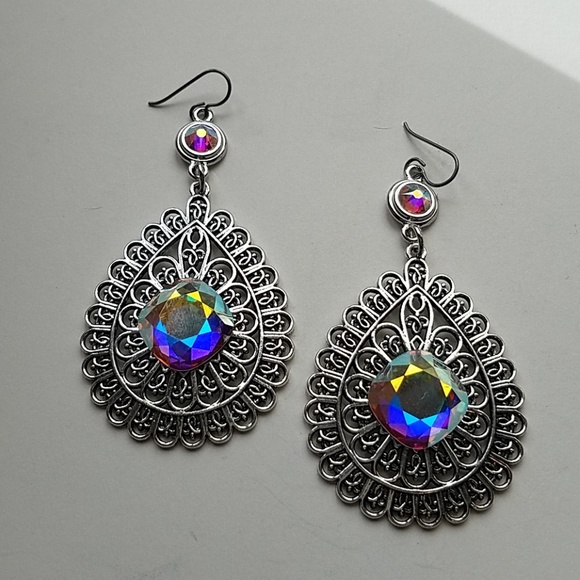 GASOLINE GLAMOUR Jewelry - GYPSY MEDALLION drop OPAL XL stone earrings new GASOLINE GLAMOUR Jewelry - GYPSY MEDALLION drop OPAL XL stone earrings new